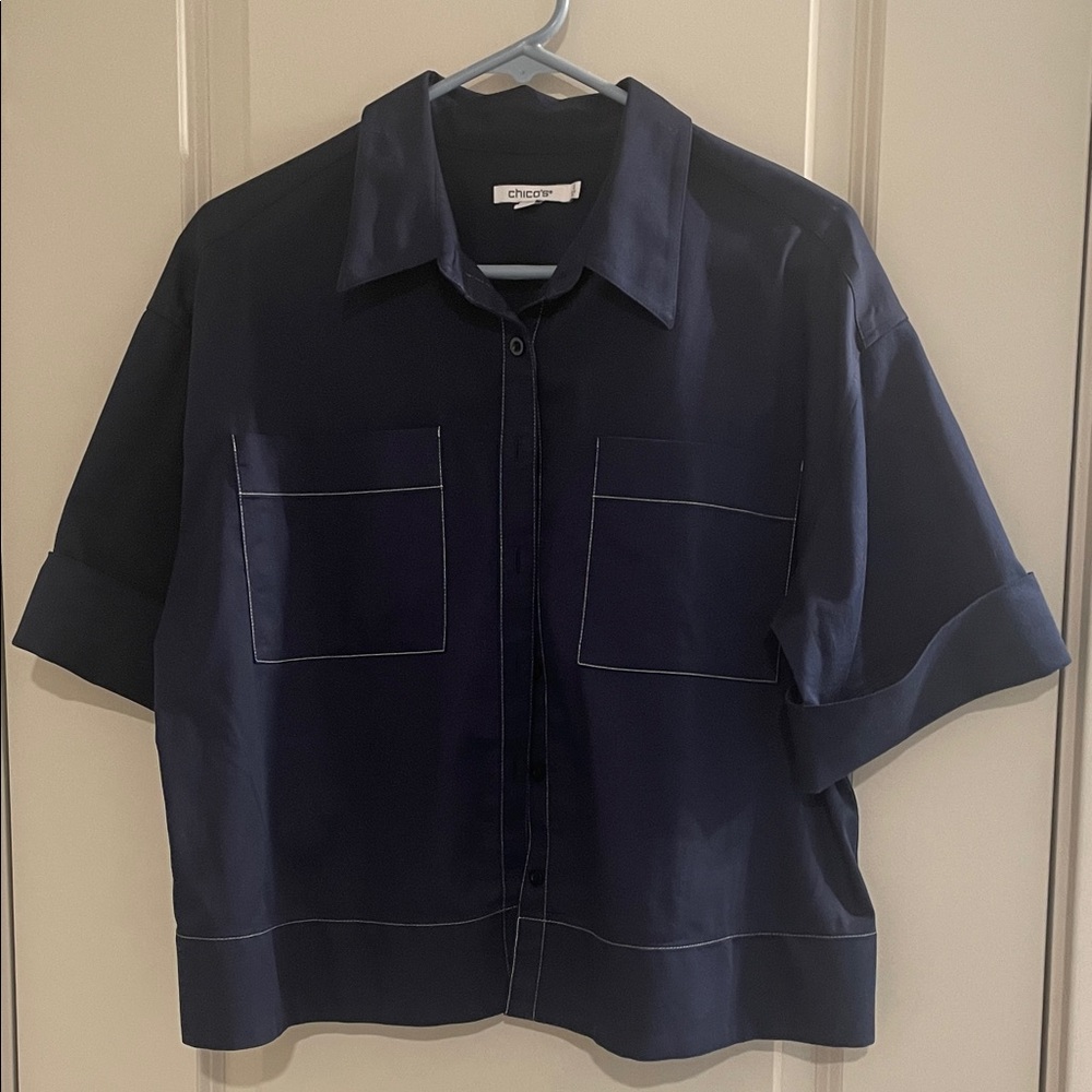 Chico's Navy Blue Blouse